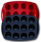 BACKHAUS Moule à Mini Muffins Antiadhésif en Silicone Platine (X2), Moule à Cupcake de 12 cavités, Set à Pâtisserie Anti-Adhérent pour Cupcakes, Brownies et petits Gâteaux Apéritifs | Rouge et Noir