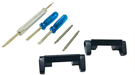 Richie strap] 22mm 5 Ring Nylon Watch Band Strap GSteel Metal Adapters Kit for Casio GShock G-Steel Models GST100 GSTB100 GST300 GST400 GST410 GSTW120L GSTW310 (Metal Adapters Kit)