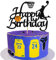 Vivicraft Basketball Theme Cake Topper for Boy Birthday Decorations, Double Sided Glittery Happy Birthday Basketball Cake Toppers for Party Supplies (1pcs, Black)