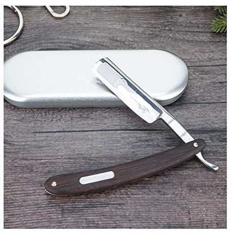 Barbero Razor, Profesional de Peluquería Tradicional Navaja, Manual Afeitado, con Caja de Almacenamiento