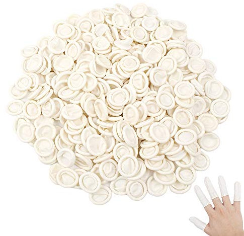 Yangfei 300pcs - Protector de dedos de látex para dedos de protección de dedos de goma para dedos antiestáticos para belleza mantenimiento electrónico, pintura y joyería de limpieza