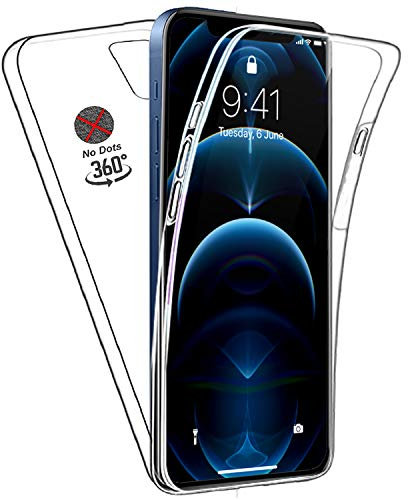 DN-Technology iPhone 12 Pro Max Case (6.7'') Front & Back Soft Phone Case | 360° Full Protection Slim | Clear | case 2 in 1 | Silicone |Transparent | Bumper | TPU Silicone Gel Case iPhone 12 Pro Max
