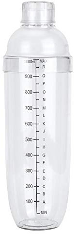 Cocktail Shaker 1000ml aus PC mit Skala für Milchtee, Säfte, Wein & Spirituosen wie Tequila, Rum, Wodka geeignet für Anfänger & Profis für Home Bar, Restaurant, Outdoor-Events