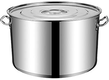 Olla Grande, Acero Inoxidable Olla de Acero Stock con Tapa, de Alta Capacidad, 50cm (Size : 35 * 24cm)