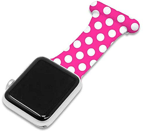 Coopers Care UK, Compatible Replacement Strap for Apple Watch Nurse Fob Strap, Size 38-40mm Pink