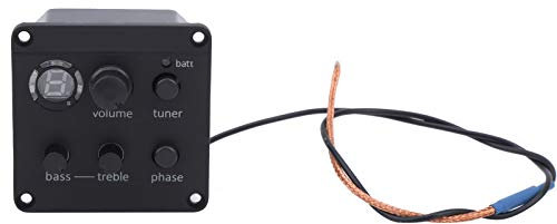 Acoustic Guitar Pickup, 7 Band EQ Equalizer Preamp, Piezo Tuner for Electric Acoustic Classic Guitar, Folk Sound Hole
