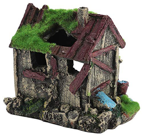 Evonecy Fade-Premium Resin Material Safe Fischhaus, Harz Aquarium House, für Fische zum Verstecken und Suchen von Süßwasser- und Salzwasseraquarien