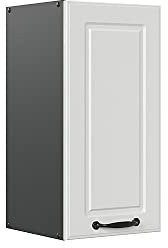 Vicco Hängeschrank R-Line, hängender Küchenschrank, Weiß Landhaus/Anthrazit, 30 cm