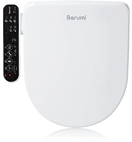 BARUMI BM-4001 Round Bidet Toilet Seat, Smart Heated Seat, Air Dryer, Warm Water & Pressure Control, Self-Cleaning, Child & Eco Mode, Self Cleaning -SS Spray Nozzle with Massage, Soft Close Lid