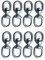 Lisaro Drehwirbel 8 Stück, Kugelgelagerter Stahl Drehwirbel, 7mm bis 200kg belastbar, Ideal für Hängesessel, Boxsack, Schwenkgrill, Hängestühle Yoga Veranda Sitz, 360° Swivel Haken, Wetterbeständig.