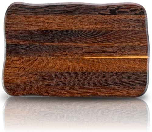 holz4home® La Madera Schneidebrett I Küchenbrett aus Eichenholz (Dunkles Eichenholz, 30x20 cm)
