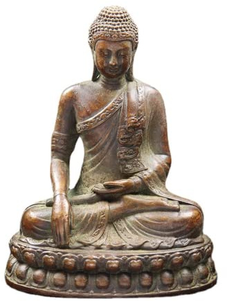 NA Shakyamuni-Buddha-Statue, antikes Kupfer, handgefertigt, Buddhismus-Skulptur, hinduistische Feng Shui-Figuren, Meditation, Heimdekorationen