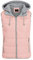 YOUTHUP Women's Quilted Gilet with Hood Thick Casual Body Warmer Full Zip Sleeveless Jacket, Pink, M