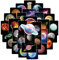 LYLSDSB 50 Stück Sterne und Planeten Aufkleber Weltraum Erde Sonnensystem Planeten Stickers für Laptop Skateboard Gepäck Fahrrad Wasserflasche Computer,Vinyl wasserdicht Stickers für Jungen Kinder