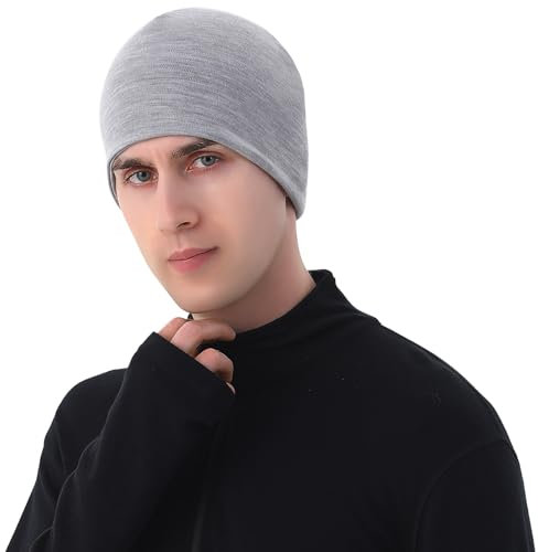 Merino Protect 100% Merino Mütze Herren Damen Wärmend Merinowolle Beanie Leicht Weich Haube Für Wandern Laufen