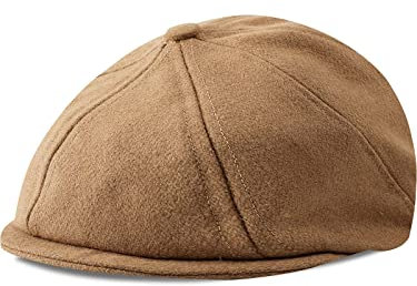 mintgreen Schiebermütze Kinder, Baby Wool Jungen Fischgrät Tweed Schirmmütze Barett Newsboy Cap, Kamel, 1-2 Jahre