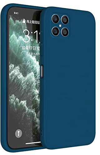 Topme Funda para Honor X8 (4G) (6.7 Inches) Carcasa Caja Case Estuche, Funda Protectora de Piel de Silicona TPU - Azul Zafiro