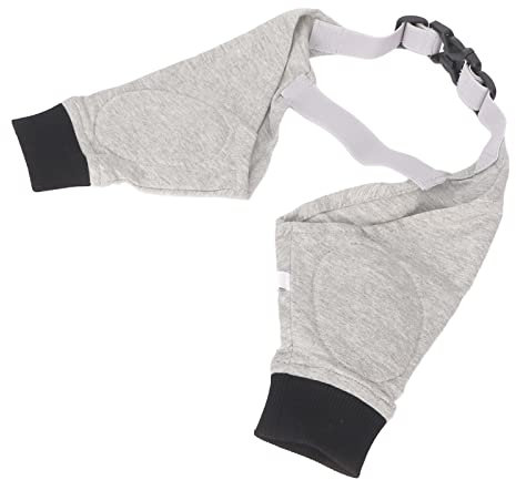 AMONIDA Dog Elbow Protector, Warm Dog Front Leg Braces Adjustable for Dog for Winter (L)