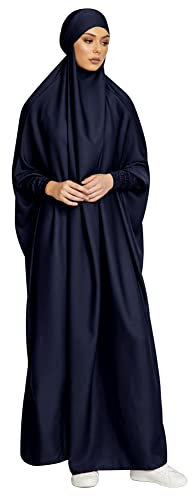 OBEEII Damen Hijab Muslimisch Kleid Einfarbig Dubai Islamische Türkisches Katfan Muslimische Robe