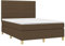vidaXL Boxspringbett mit Matratze Bett Doppelbett Polsterbett Schlafzimmerbett Bettgestell Lattenrost Bettrahmen Hotelbett Dunkelbraun 140x200cm Stoff