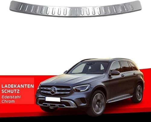 KDS Premium Ladekantenschutz Schutz für Stoßstange Kofferraumschutz Schutzblech Edelstahl 304 Chrom paßt für kompatibel mit Mercedes GLC Klasse X253 15-19