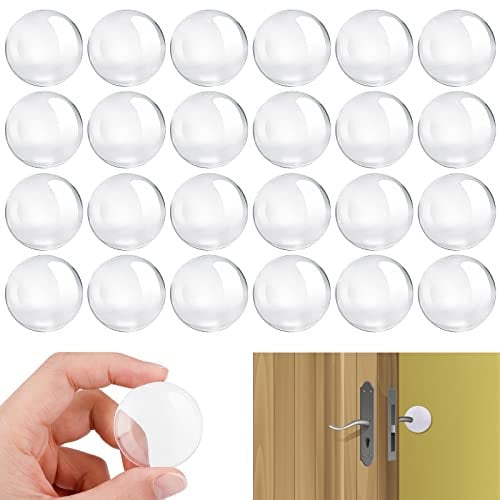 GUGUGO 24 Stück Gummipuffer Selbstklebend, Türpuffer Transparent, Gummifüße Selbstklebend, Türstopper Wand Transparent, Türklinken Stopper, Elastikpuffer Transparent Selbstklebend für Tür, Wände