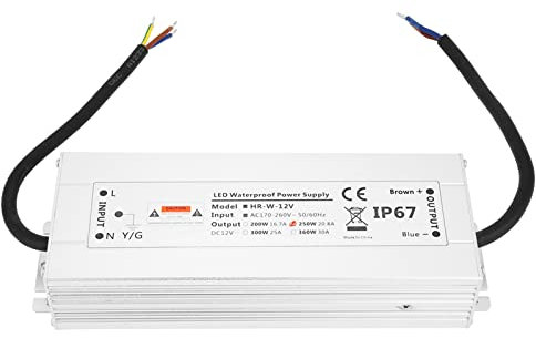 LED-Transformator 24V 250W LED-Netzteil IP67 Wasserdichter LED-Treiber-Transformator 24V 10.4A Hrw (12V 20,8A HRW-12V250W)
