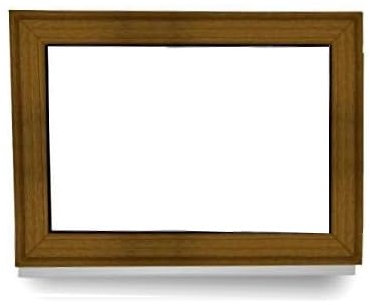 Kunststofffenster - Festverglasung - Fenster - innen golden oak/außen golden oak - BxH: 60 x 60 cm - 600 x 600 mm - 2 fach Verglasung - 60 mm Profil