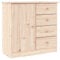vidaXL Sideboard, Kommode mit Schubladen Fächern, Highboard Wohnzimmerschrank mit Türen, Schrank Anrichte Beistellschrank, Massivholz Kiefer