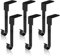 PEUTIER 6 Stück Weihnachtsstrümpfe Halter, Kaminaufhänger Metallhaken zum Aufhängen von Weihnachtsstrümpfen Kaminstrumpfklammern für Weihnachtsdekorationen(Schwarz)