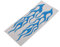 Generic 3D-Motorrad-Flammen-Aufkleber – Blau: Kristall-Epoxid, Modern, Rechteckig, 2 Count, Outdoor, Aufkleber, Sticker, Motorrad-Aufkleber