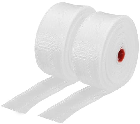 QUARKZMAN Glasfaser Gewebeband Glasgewebe Glas Faser Netz Gewebe Glasfaser Gewebe Isolierung Klebeband 30m(33 Yard) x30mmx0.17mm für Verstärkung Reparatur 2Stk