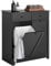 SoBuy Badezimmerschrank mit Wäschekorb - Badschrank mit 2 Wäschesäcken, 2 Schubladen - Stabiler Wäscheschrank für Bad, Waschküche, Wohnung - Modernes Badmöbel aus MDF, Schwarz, 78x90x38cm, BZR33-SCH