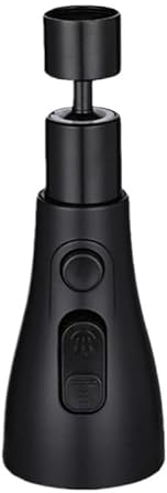 AuLYn Multipurpose Kitchen Faucet Extender 360° Rotate Sprinkler 3 Water Outlet Modes And 20 TO 24MM Diameter Mount Adapters (Color : Black)