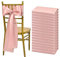 Showgeous Lot de 60 nœuds de Chaise en Satin doré Rose pour décoration de Chaise pour réception de Mariage, Rubans de Chaise pour Banquet, fête, fête prénatale, événement (Or Rose, 18 x 275 cm)
