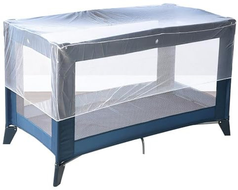 Moskitonetz für Babybett Reisebett Insektenschutz Kinderbett Weiß 130x70cm
