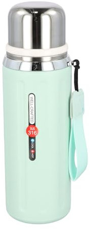 Botella Termica 800ml, Botella Agua Aislada, Vaso Térmico Acero Inoxidable, Termo de Vacío con Filtr, Se Mantiene Caliente o Frío 24 Horas (Verde)