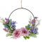 Volumoon Ghirlanda per Porta D'ingresso - Corona Decorativa con Fiori Artificiali - Decorazione da Appendere per la Casa
