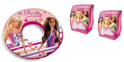 Mondo Toys - set braccioli e ciambella bambini mare estate piscina (barbie)