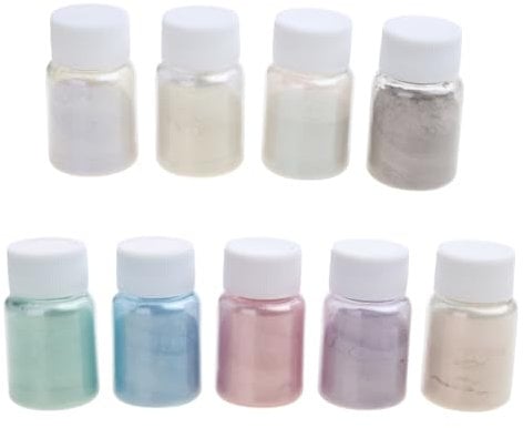 9 Farben Pulver Pigment Perle Epoxidharz für Lipgloss Kunst Harz Kristall Epoxy Füllung