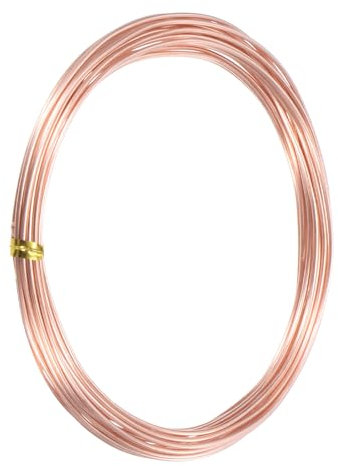 M METERXITY 99.9% Soft Copper Wire, 17 Gauge 16FT Pure Copper Wire for DIY Crafting/Jewelry Making/Gardening Plant/Beading, Craft Wire [1.2mm, 5M]