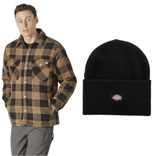 Dickies Portlandhemd und Acryl-Mütze mit Manschetten