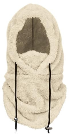 Plüsch Sturmhaube Mütze Winter Thermo Skimaske Fleece Balaclava, Sherpa-Kapuze, Windbeständig Gesichtshaube Schal,Halswärmer,Ohrenwärmer Winddichte Sportmaske für Herren Damen