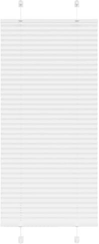 vidaXL Plissee Weiß 60x150 cm Stoffbreite 59,4 cm Polyester, Faltrollo, Klemmfix, Plisseerollo, Jalousie, Rollo, Plisseerollo für Fenster