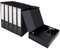DONGLI Paquete de 6 A4 Caja de Archivo,PVC Cajas de Archivadores de Plástico Con clip,Lomo de 65 mm, para Oficina,Negro