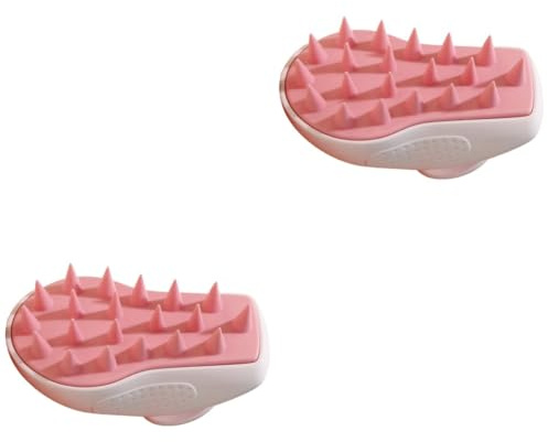 FRCOLOR 2St Massage-Shampoo Bürstenshampoo Haarmassagegerät scalp massage brush massagebürste für die kopfhaut Shampoo-Massagebürste Kopfhaut Duschsachen für Teenager-Mädchen ABS-Schale