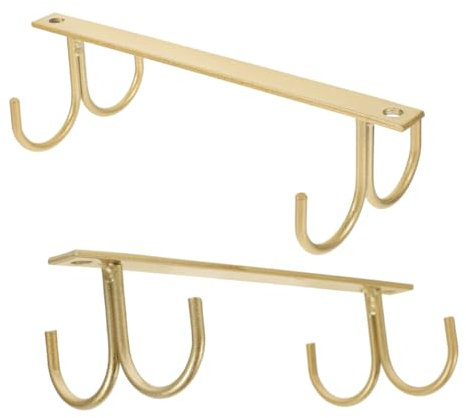 IMIKEYA 2stücke Tassenhalter Aus Für Schrank Hängendes Kaffeetassenregal Tassenaufhänger Unter Regal Becher-organizer Für Küche Tassen-holder Mit Haken
