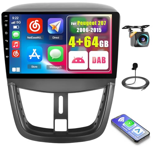 Inefala 2+64GB 9'' Android 15 Radio per Seat Leon 2 MK2 2005-2012 | Radio con Wireless Carplay Android Auto DAB Link Specchio Radio FM/RDS HiFi WIFI Bluetooth GPS 59 UI SWC