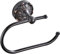 CALUCAB Antik Messing Toilettenpapierhalter Wandmontage Papierrollenhalter Offene Armdesign für Badezimmer Küche (Ölmattschwarz)
