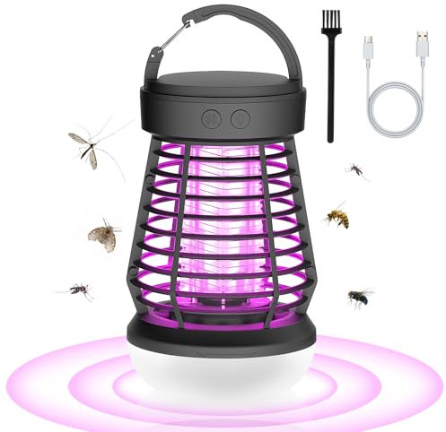 Zapper Portatile per Insetti e Zanzare, Portatile, Lampada Zanzare, Lampada Repellente Mosche in Lampada Zanzara Multifunzionale per Camera da Letto All'Aperto, Nessun Rumore, Adatto a Casa, Campeggio